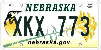 NE license plate XKX773