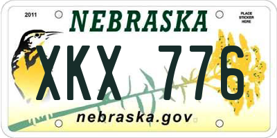 NE license plate XKX776