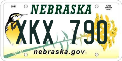 NE license plate XKX790