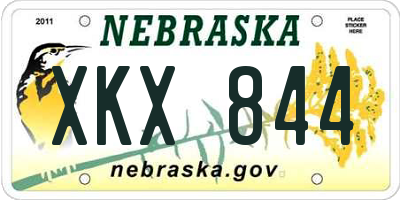 NE license plate XKX844