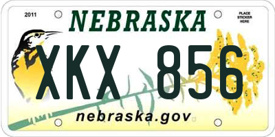 NE license plate XKX856