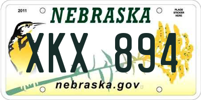 NE license plate XKX894