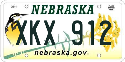 NE license plate XKX912