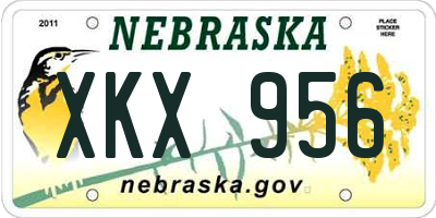 NE license plate XKX956