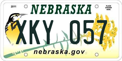 NE license plate XKY057