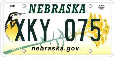 NE license plate XKY075