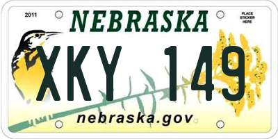 NE license plate XKY149