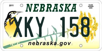 NE license plate XKY158