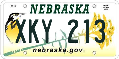 NE license plate XKY213