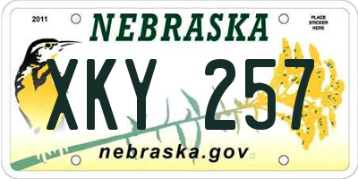 NE license plate XKY257
