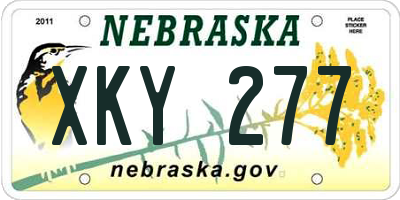 NE license plate XKY277
