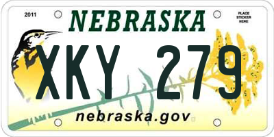 NE license plate XKY279