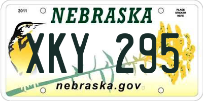 NE license plate XKY295