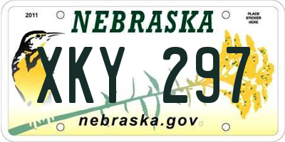 NE license plate XKY297