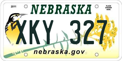 NE license plate XKY327