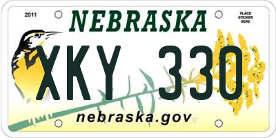 NE license plate XKY330