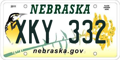 NE license plate XKY332
