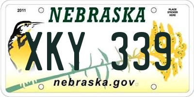 NE license plate XKY339