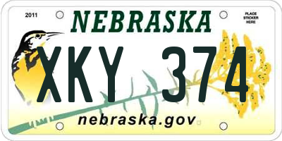 NE license plate XKY374