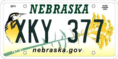 NE license plate XKY377