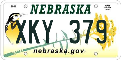 NE license plate XKY379