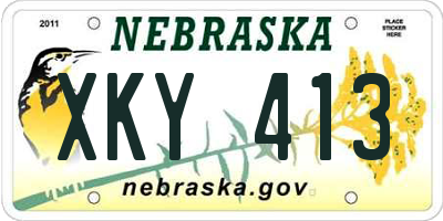 NE license plate XKY413