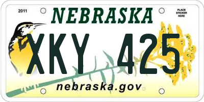 NE license plate XKY425