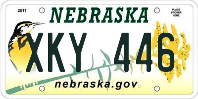 NE license plate XKY446