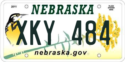 NE license plate XKY484