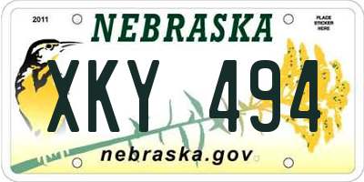 NE license plate XKY494