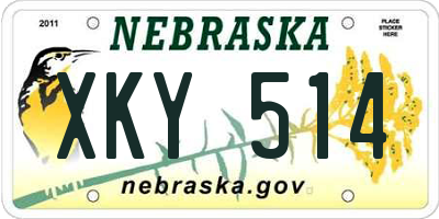 NE license plate XKY514