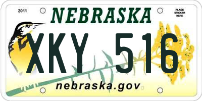 NE license plate XKY516