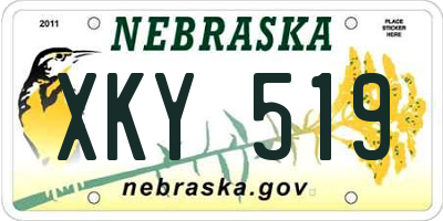 NE license plate XKY519