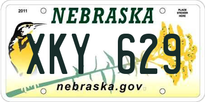 NE license plate XKY629