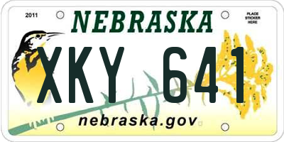 NE license plate XKY641