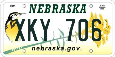 NE license plate XKY706