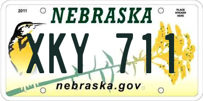 NE license plate XKY711