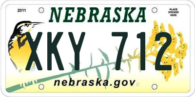 NE license plate XKY712