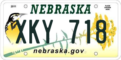NE license plate XKY718