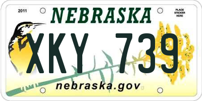 NE license plate XKY739