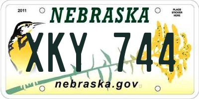 NE license plate XKY744