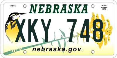 NE license plate XKY748