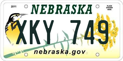 NE license plate XKY749