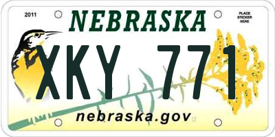 NE license plate XKY771