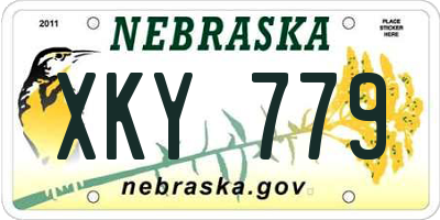 NE license plate XKY779