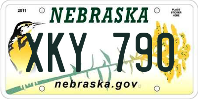 NE license plate XKY790