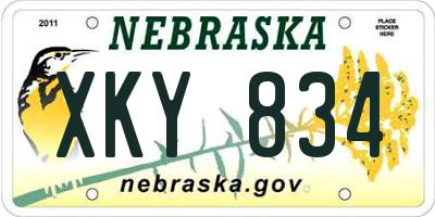 NE license plate XKY834