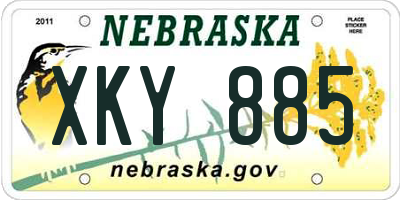 NE license plate XKY885