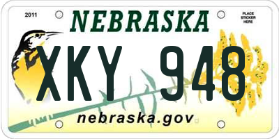 NE license plate XKY948