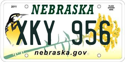 NE license plate XKY956